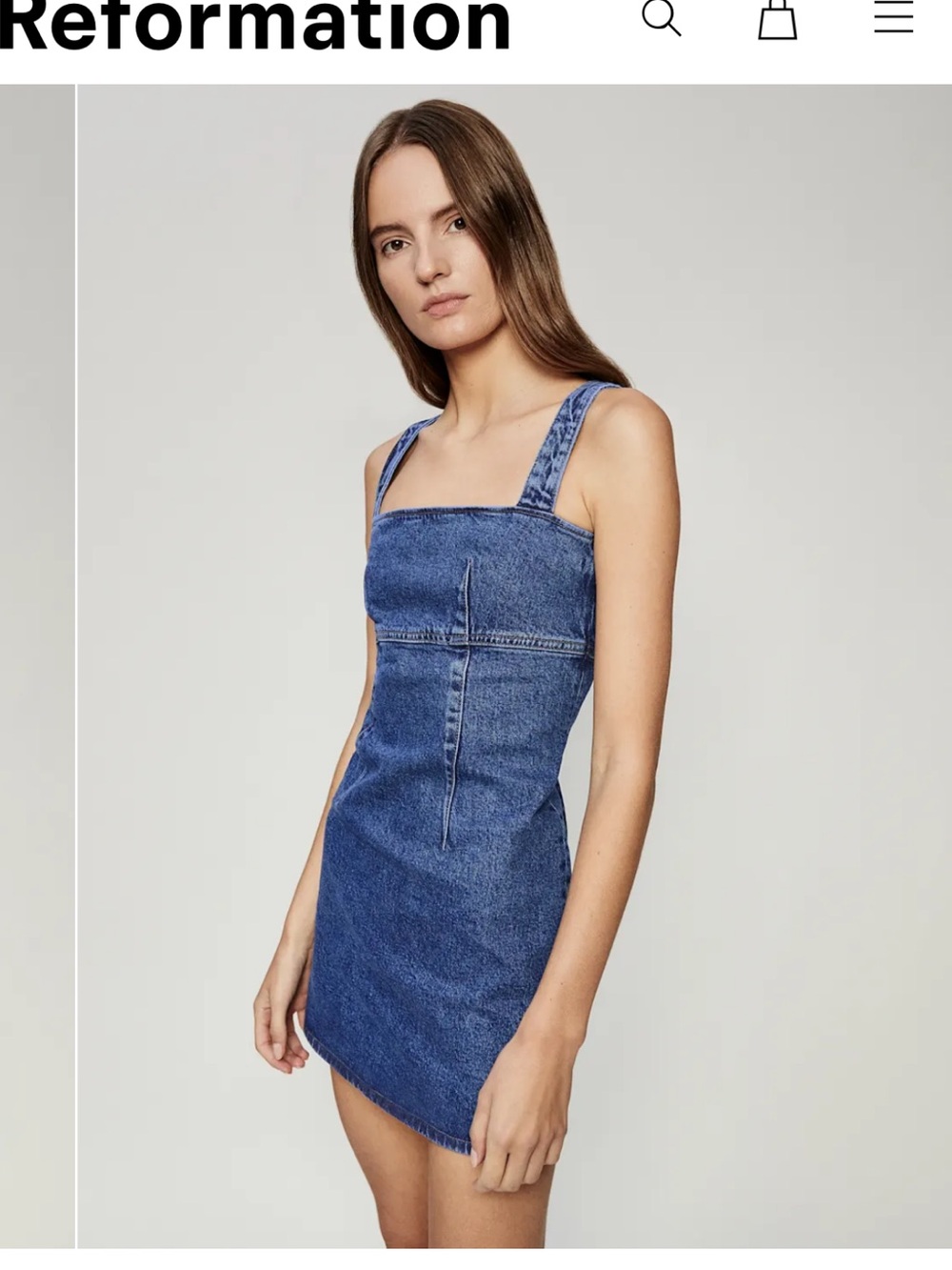 Reformation Lizzie denim mini dress